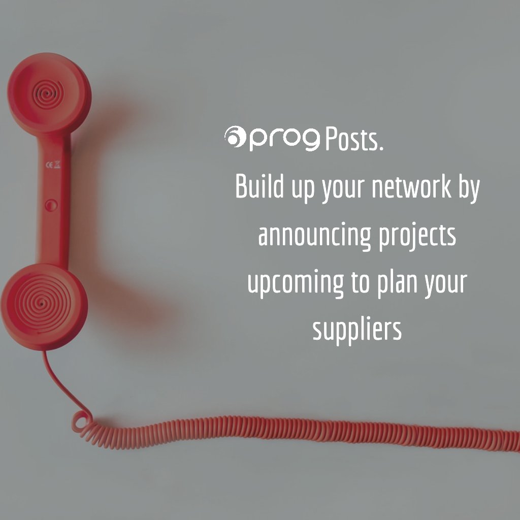 6prog's tweet image. Posts.
Build up your network by announcing projects upcoming to plan your suppliers buff.ly/2UFtM3c