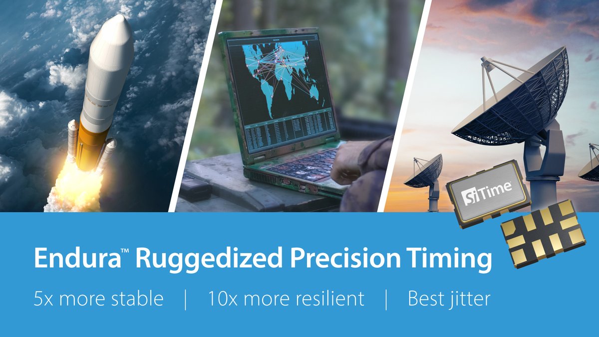 SESpezial's tweet photo. @SiTimeCorp treibt die Innovationen im Bereich #PrecisionTiming weiter voran, um sicherzustellen, dass missionskritische #Kommunikation auch unter den extremsten Bedingungen fehlerfrei funktioniert. Lesen Sie mehr: https://t.co/vM7sjwEx5O https://t.co/FVY2fZhBmY
