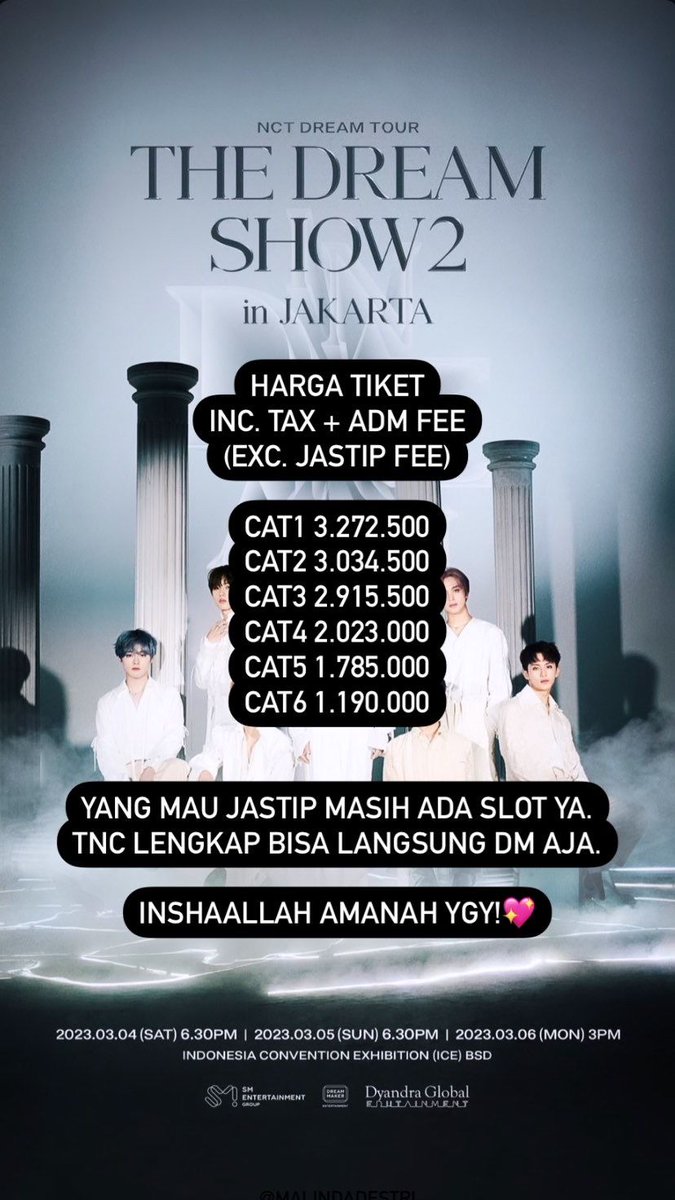 malinndaa's tweet photo. yuk yg mau jastip The Dream Show 2, insyaallah amanah bisa langsung Dm!!! #tiket #tiketkonser #THEDREAMSHOW2_in_Jakarta #THEDREAMSHOW2 #nct #NCTDREAM_THEDREAMSHOW2_in_JAKARTA https://t.co/m1SdPvfkIY