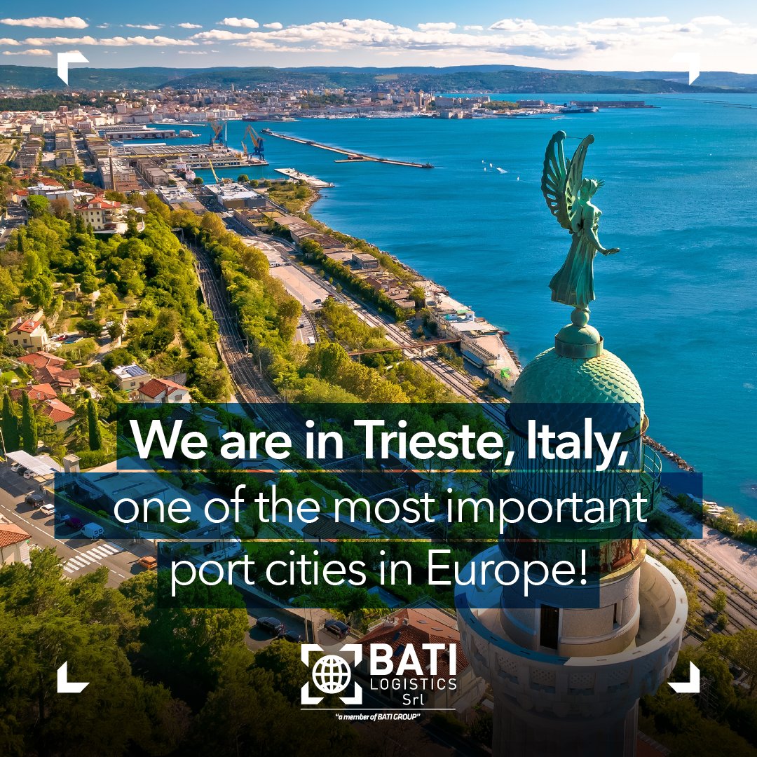 BATI_GROUP's tweet photo. We are happy to be in Trieste, Italy, one of the important trade ports of Europe with all our logistics solutions!

#BatiGroup #BatiInnovativeLogistics #seafreigt #airfreight #container #pharmatransportation #freightforwarding #freightforwarder #Trieste #Italy https://t.co/hCCPVU1ezl