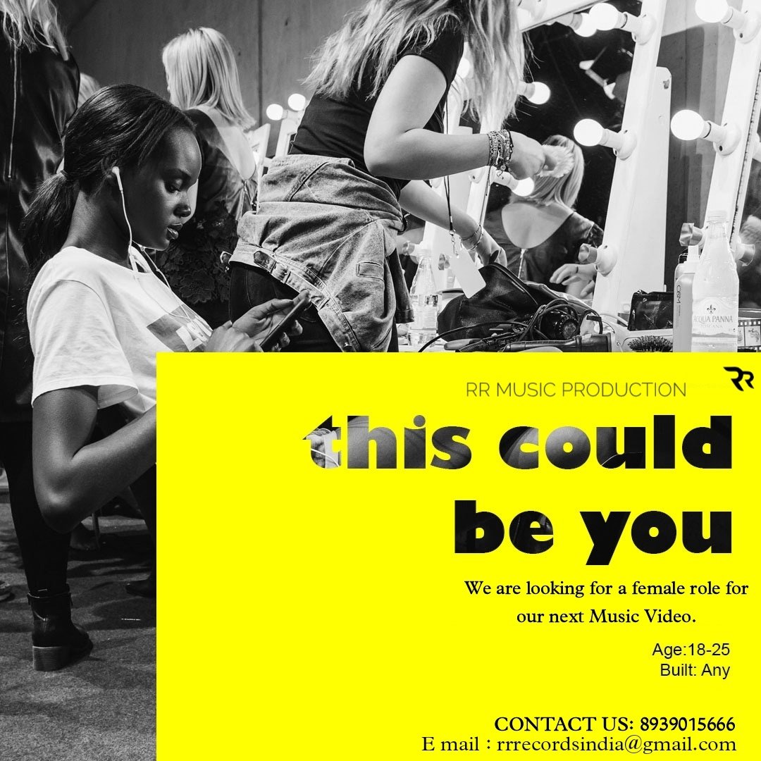 RRRecordslabel's tweet photo. Get the opportunity Now, RR Music Production with @raprocksrini 's Next Single Music Video. 

#femalemodel #castingcall #rrrecords  #raprocksrini #nextsingle #musicvideo #femaleartist #actress https://t.co/Rwx6oXdyrF