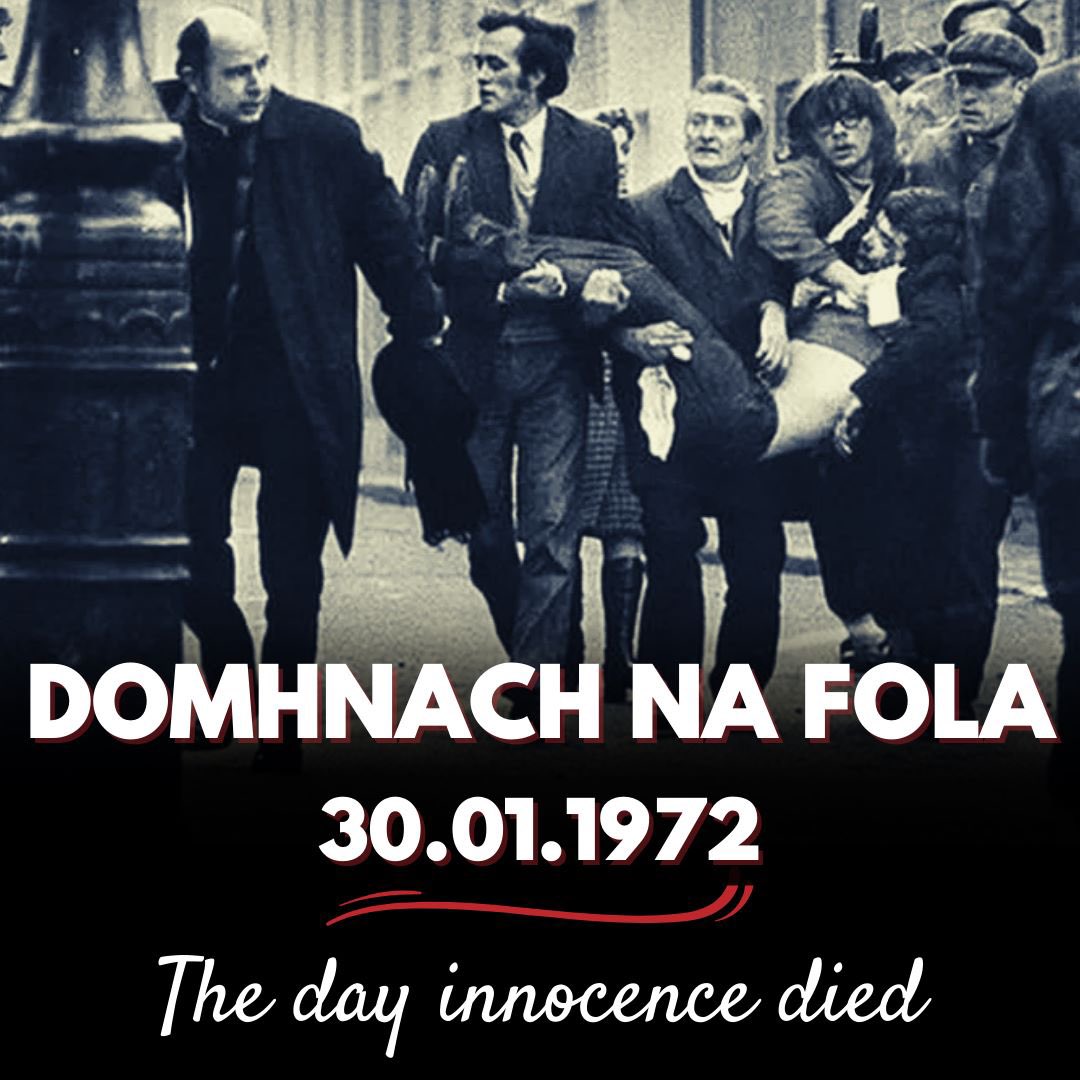 51 years ago today, Britain massacred 14 Irish men and boys in the city of Doire.

Today, we continue to March for a bright and brand new day.

We shall overcome. #BloodySunday51