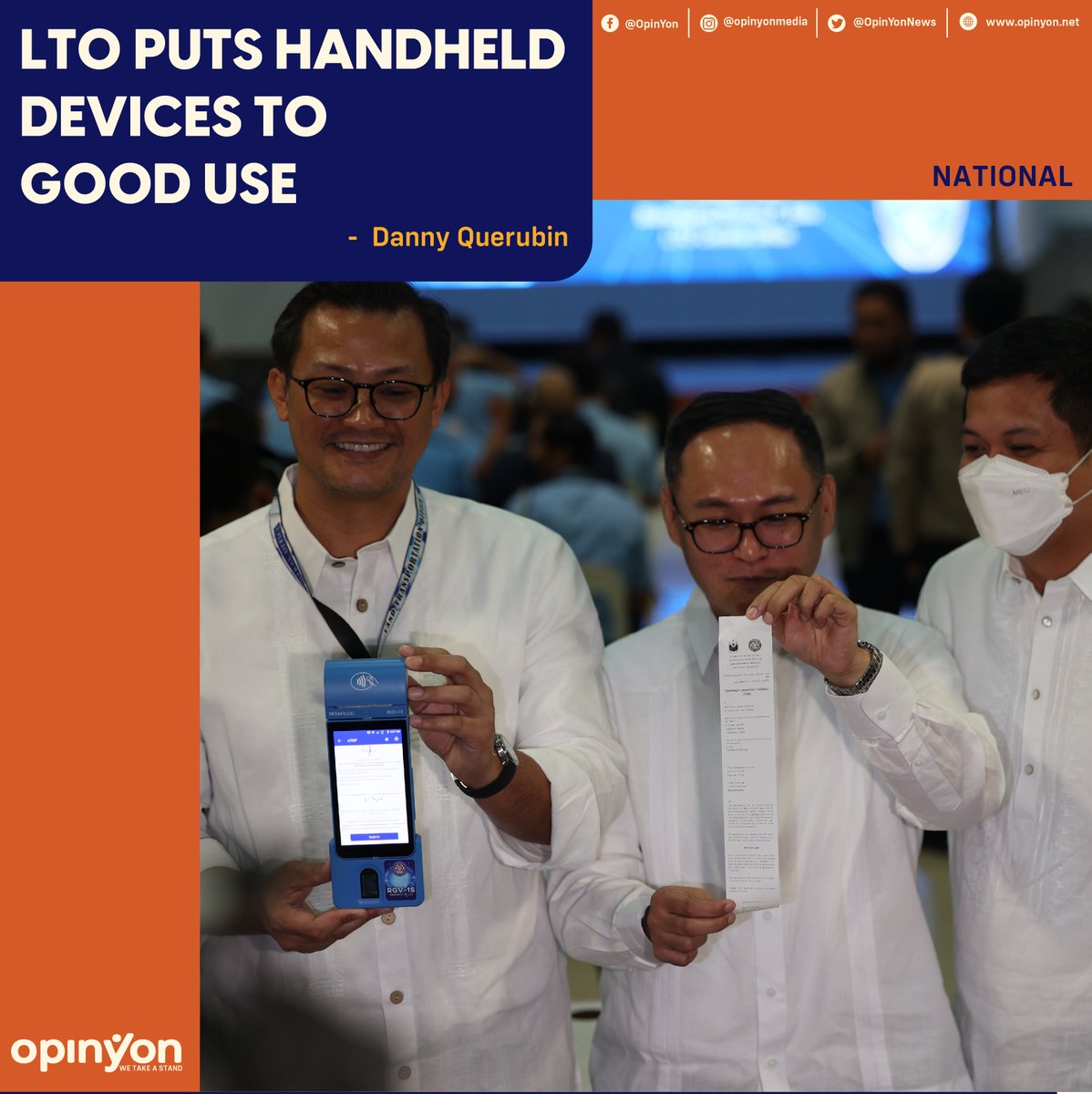 OpinYonNews's tweet photo. LTO PUTS HANDHELD DEVICES TO GOOD USE
Photo by Danny Querubin
Read more
https://t.co/DY2yXkp7dk
#LTO #HandHeldDevices #GoodUse https://t.co/Tyx0f9zyjj