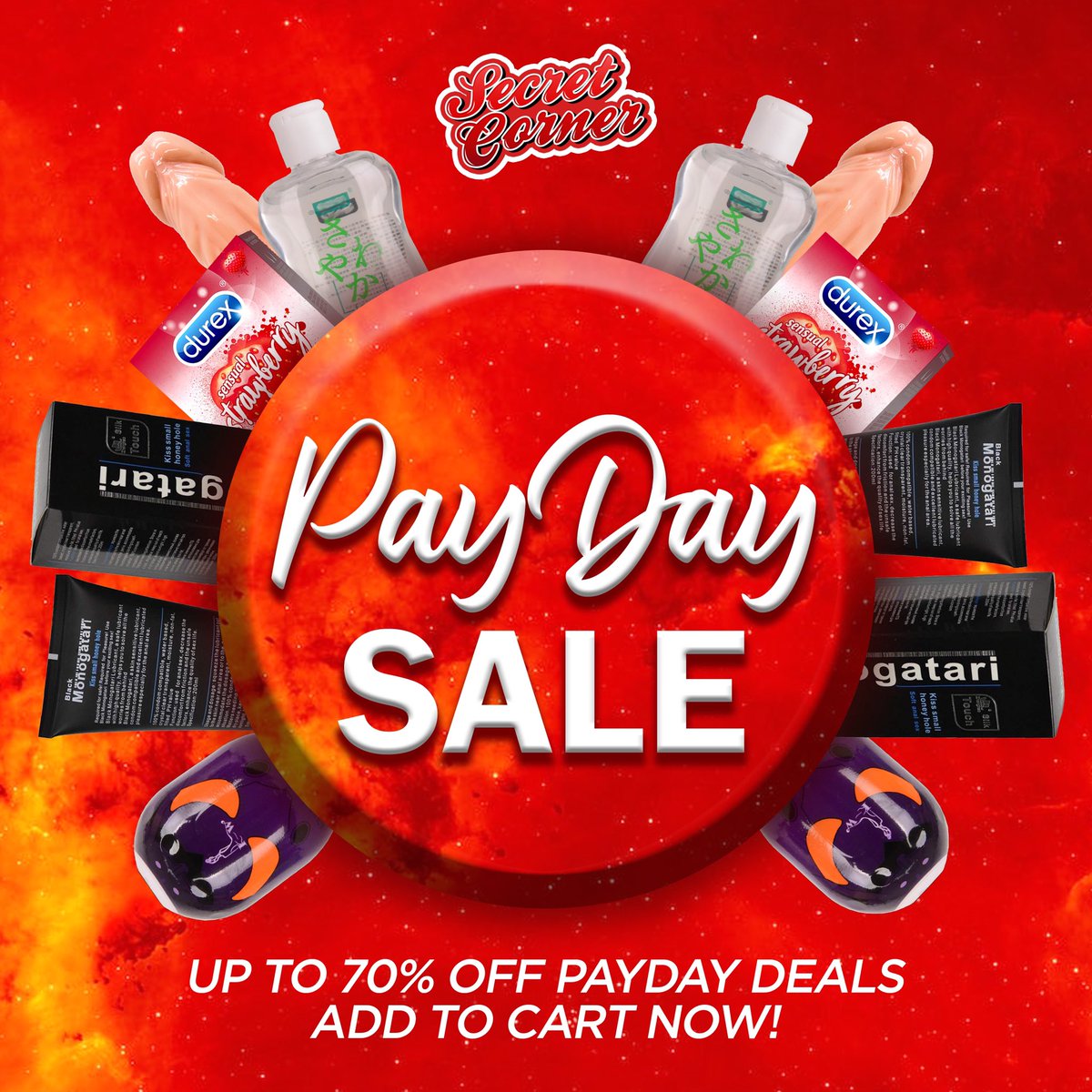 SecretCornerPH's tweet photo. This is your day to get a discount from usโผ๏ธ
PAYDAY SALE is for you, ADD TO CART NOW ๐๐๏ธ
#paydaysale #payday #secretcorner #secret #pleasureshop #satisfying https://t.co/Q0A0jA8rOz