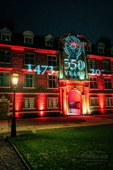 We lit up <a href="/Catz_Cambridge/">St Catharine's College</a> on Saturday to celebrate their 550th anniversary!