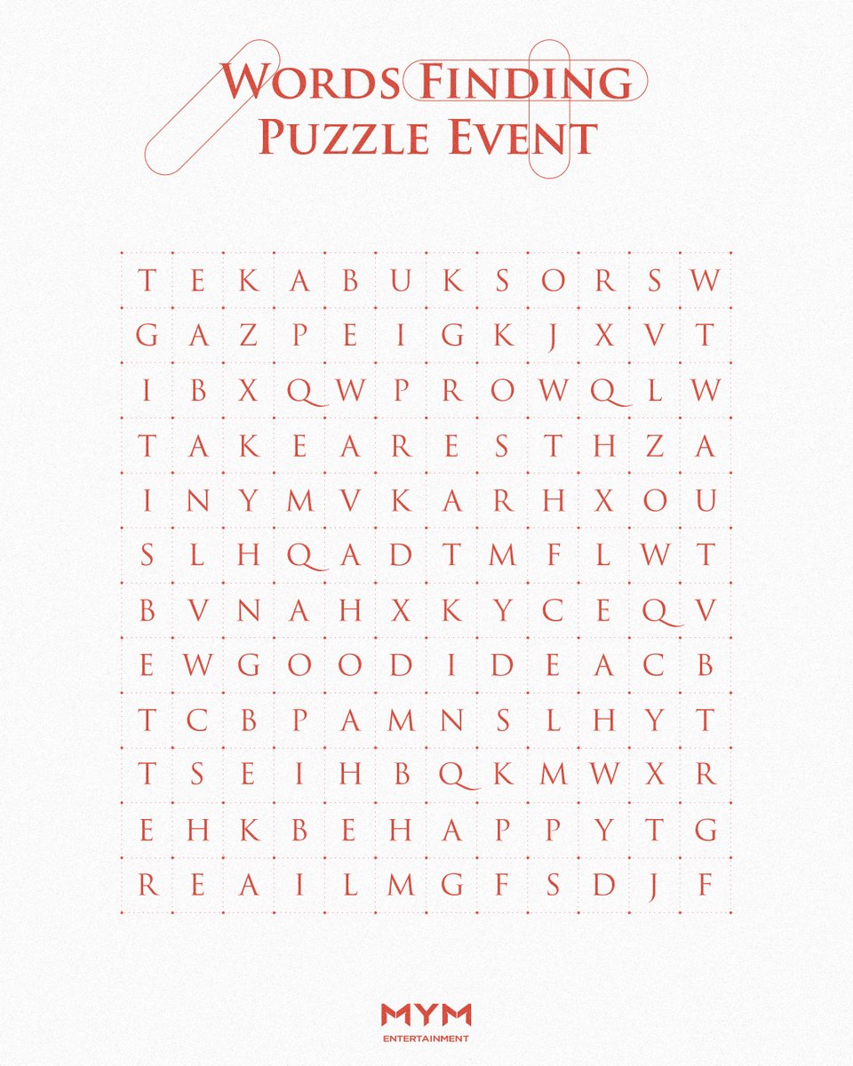 [#EVENT]
#이민호 의 메시지를 찾아랏👀
난이도⭐️⭐️⭐️⭐️⭐️⭐️⭐️

퍼즐에 꼭꼭 숨은 메시지💌를
찾아주신 분들께는 추첨을 통해
이민호 배우의 친필 사인이
그려진 선물을 드립니다!!

이벤트 참여 및 자세한 내용 확인은
MYM 공식 인스타그램을 통해 가능합니다!
👉myment_official