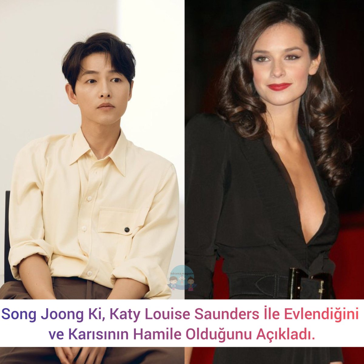 kdrama_magazin's tweet photo. #SongJoongKi, Katy Louise Saunders İle Evlendiğini ve Karısının Hamile Olduğunu Açıkladı. https://t.co/KiZgwMqadC