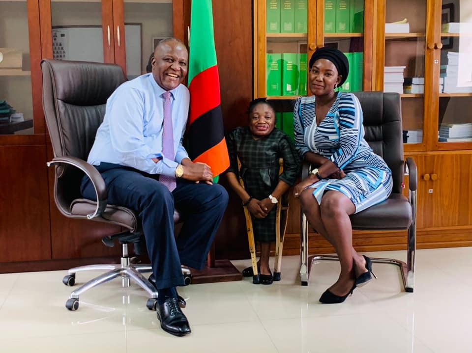 The Minister of Technology and Science had a meeting with Ms Christine Chama who is an advocate of the rights of persons who are differently abled and also a Commissioner for the Human Rights Commission