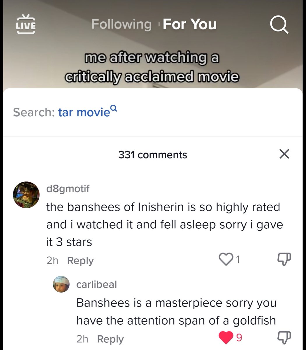 need to stay on filmtiktok for more banshees beef..
