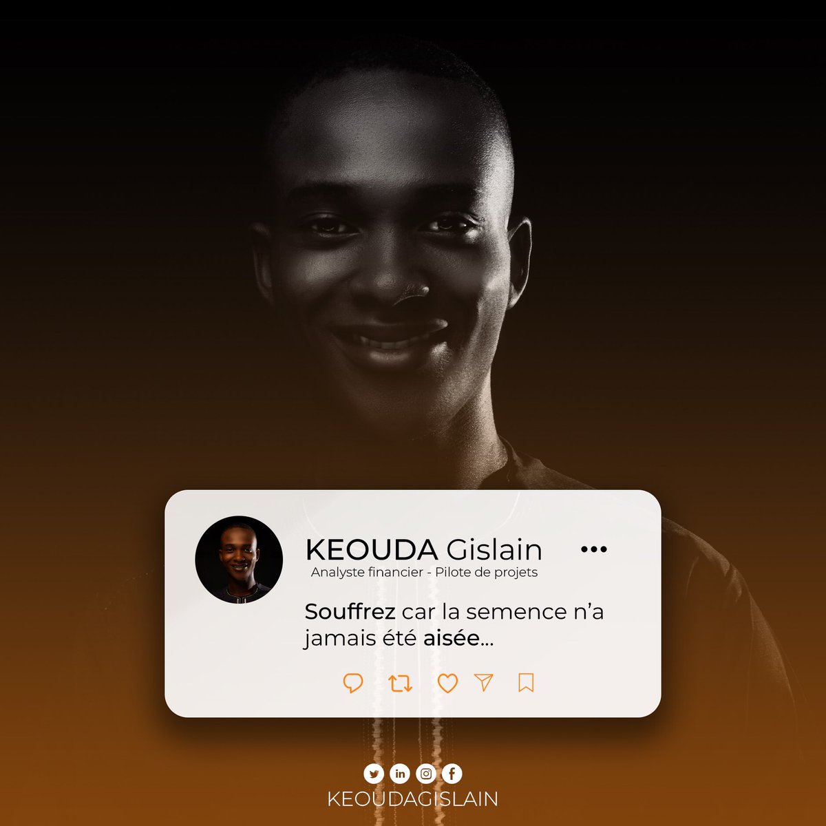 GKeouda's tweet photo. Hello every body ✨ I hope you’re doing well 😎 Have a great week of work 🤝🇧🇯 #Mindset #goals #benin https://t.co/UWh2V3bVa5