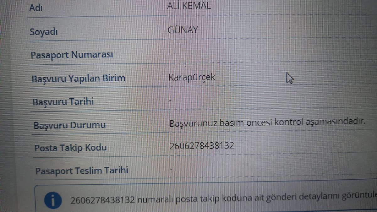 ALKEMALGNAY's tweet photo. @TCNufusDestek @sefikaygol @TCNufus merhabalar yılbaşından önce başvurumu yapmama rağmen pasaportlarimiz henüz gelmedi.bu konuda yardımlarınızı bekliyoruz. https://t.co/dAlqTXYRdG