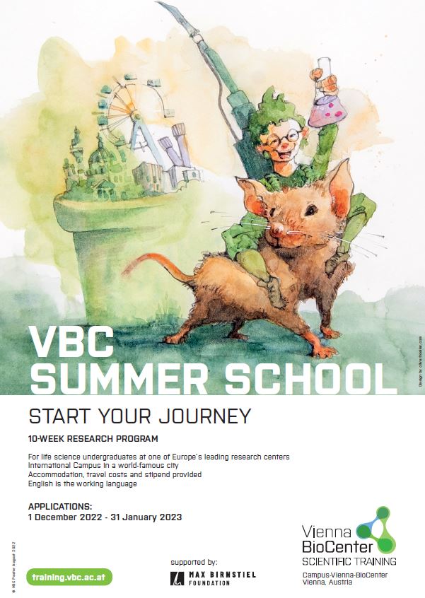 Vienna BioCenter Scientific Training (@trainingvbc) on Twitter photo Last chance to apply to the <a href="/viennabiocenter/">Vienna BioCenter</a> Summer School 2023 call - deadline for submitted applications: 31 January! Check out our website:
training.vbc.ac.at/summer-school/
<a href="/IMPvienna/">IMP</a> <a href="/IMBA_Vienna/">IMBA imbavienna.bsky.social</a> <a href="/gmivienna/">GMI Vienna gmivienna.bsky.social</a> <a href="/MaxPerutzLabs/">Max Perutz Labs Vienna</a> <a href="/CeMM_News/">CeMM</a> Last chance to apply to the <a href="/viennabiocenter/">Vienna BioCenter</a> Summer School 2023 call - deadline for submitted applications: 31 January! Check out our website:
training.vbc.ac.at/summer-school/
<a href="/IMPvienna/">IMP</a> <a href="/IMBA_Vienna/">IMBA imbavienna.bsky.social</a> <a href="/gmivienna/">GMI Vienna gmivienna.bsky.social</a> <a href="/MaxPerutzLabs/">Max Perutz Labs Vienna</a> <a href="/CeMM_News/">CeMM</a>