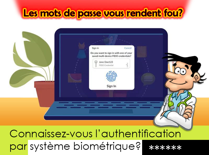 dr_ordinateur's tweet photo. Vous en avez assez de devoir gérer vos mots de passe, beaucoup trop nombreux pour vous?
Il existe une solution, l'authentification par système biométrique.
L'authentification biométrique est un système qui utilise des caractéristiques d'une personne pour vérifier son identité. https://t.co/SskkNkdNOn