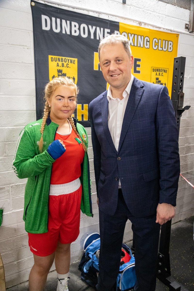 ThomasByrneTD's tweet image. I was delighted to visit @DunboyneBoxing to see incredibly talented young boxers. 

The club is making great progress with boxers competiting at the highest levels. 

As local TD and Sports Minister, I want to see grassroots sports provided with every opportunity to flourish.