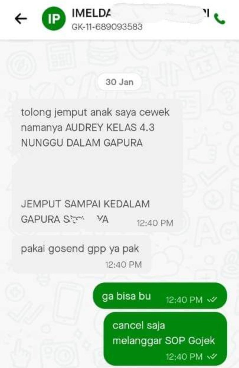 Demi keselamatan anak anda, sebaiknya gunakan layanan sesuai peruntukannya. Layanan Goride, Asuransi nya untuk penumpang (Asuransi Jiwa) Layanan Gosend, Asuransi nya untuk Kerusakan/Kehilangan Barang