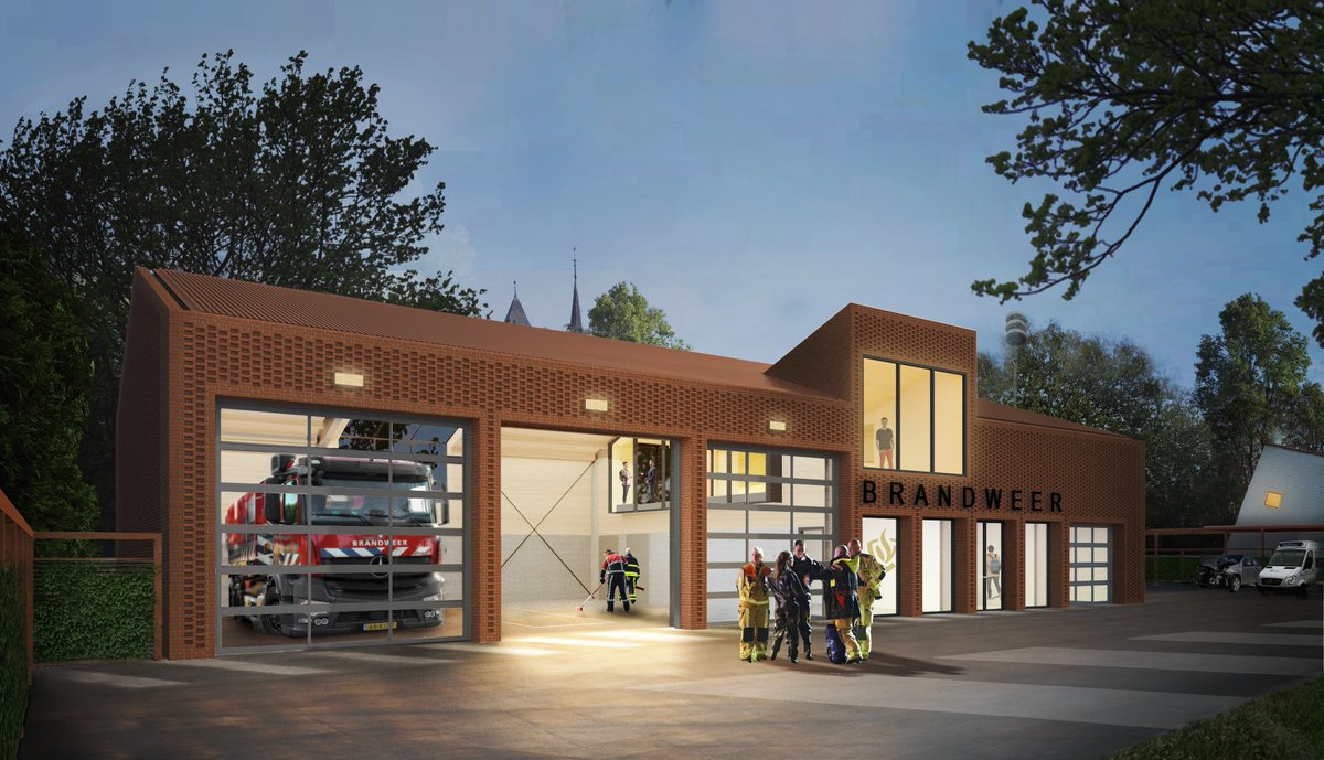 4Building's tweet photo. Na de sloop en het opzetten van de tijdelijke kazerne, is de bouw van de nieuwe kazerne nu echt gestart. 4Building is als projectleider verantwoordelijk voor de realisatie van deze nieuwe brandweerkazerne in Bennebroek. Meer informatie over dit project: https://t.co/yiJ7baJFG1. https://t.co/f2ADiRRXMr