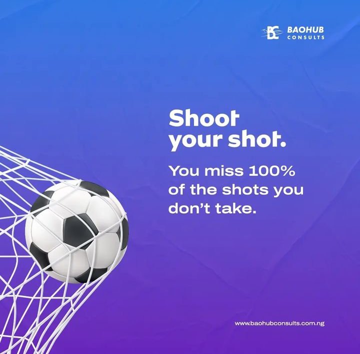 BAOHUBConsults's tweet photo. We cannot change what we are not aware of, and once we are aware, we cannot help but change
Shoot your shot when it comes to your career.
Don't be afraid of rejection. You have to move past that fear
#BeMotivated
#MondayToDo
#BAOHUBCONSULT
#TheBestOrNothing
#SecureYourFuture https://t.co/aobltIncOR