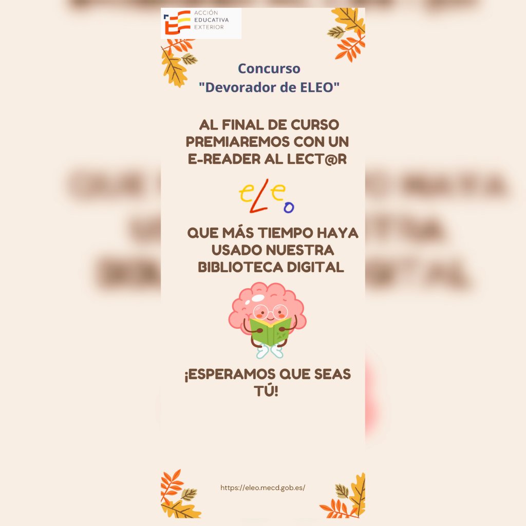 OchoaIees's tweet image. ¿Todavía no conoces #eLeo y su biblioteca virtual? Te presentamos a continuación este concurso. Entra, regístrate y participa. Si aun no te has registrado consulta y anota tu identificador en nuestra Biblioteca. Consulta tus dudas con Pilar Hernando, profesora coordinadora.