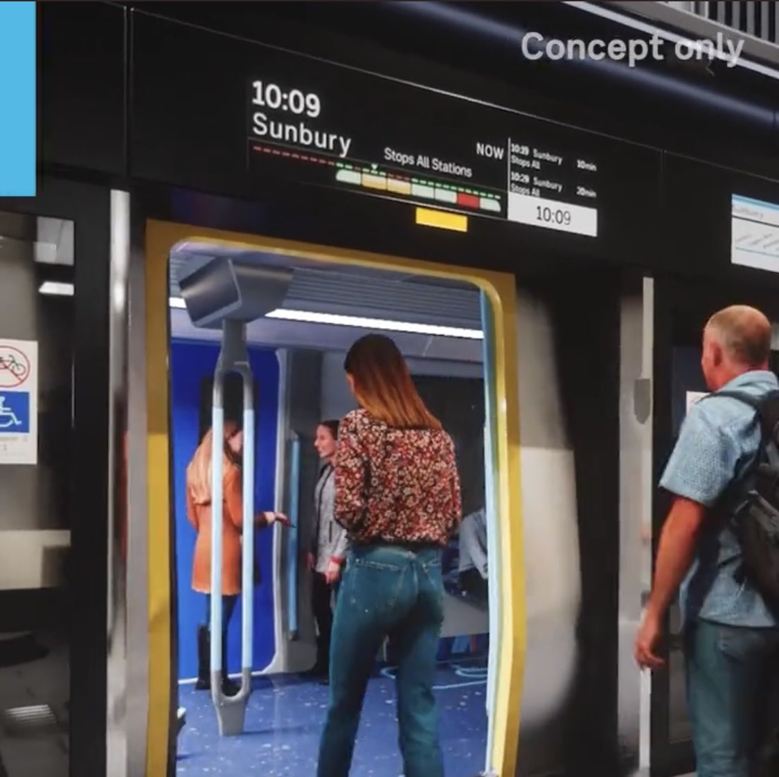 suburban_melb's tweet photo. Some interesting bits from Metro Tunnel Project video:
- Carriage loading on screens like Sydney
- Still crap 10min combined frequency during the day
Obviously just a concept but interesting anyhow. #metrotrains #hcmt https://t.co/e4WdgbHUS6
