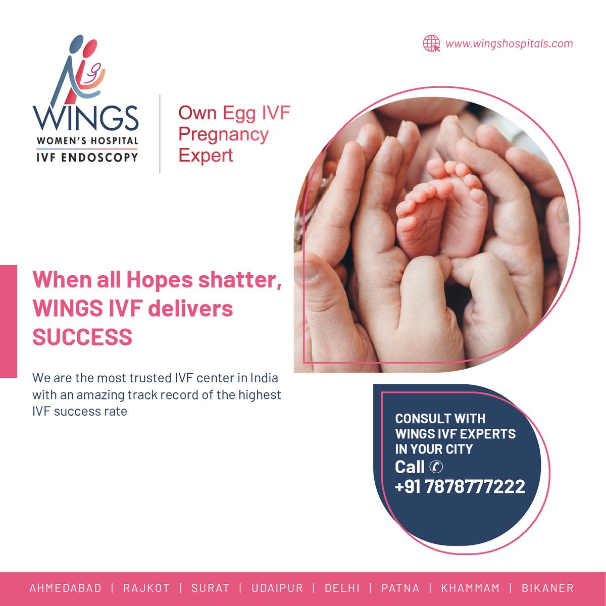 HospitalWINGS's tweet photo. We put our best efforts into providing you with happiness. We do this by combining the efforts of our brilliant team with advanced IVF technologies.
To know more, visit us at: https://t.co/3RkFEufMAM
#WINGSIVF #ivf #ivfclinic #ivfjourney #ivfsuccess #Infertility #parenthood https://t.co/A7jexbE3bp