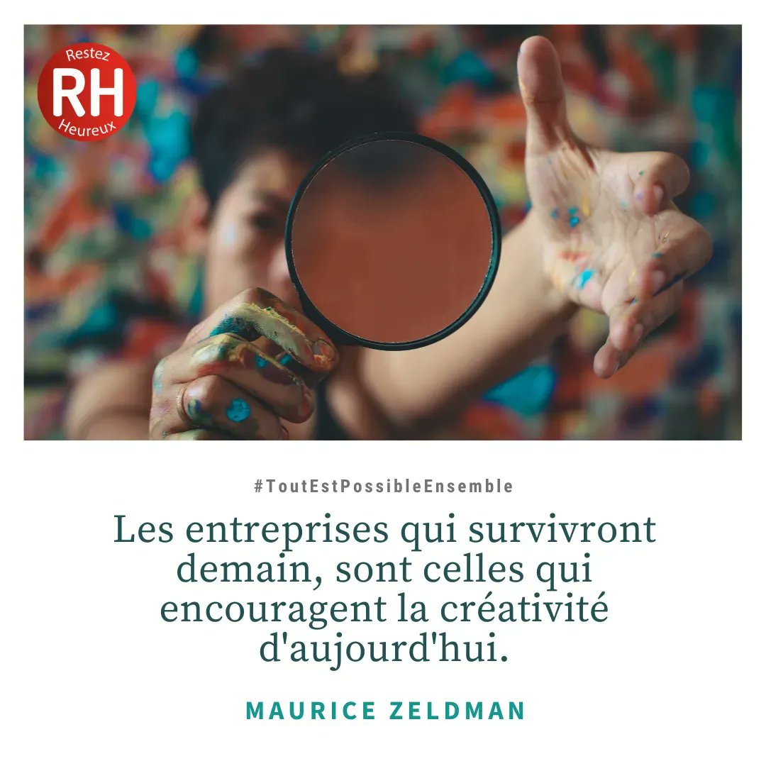 "Les entreprises qui survivront demain, sont celles qui encouragent la créativité d'aujourd'hui"

❓Mais d'ailleurs, c'est quoi la créativité dans l'entreprise pour vous? 
❓ Les employeurs et les managers laissent ils une place suffisante au quotidien ? 

#citation #innovation