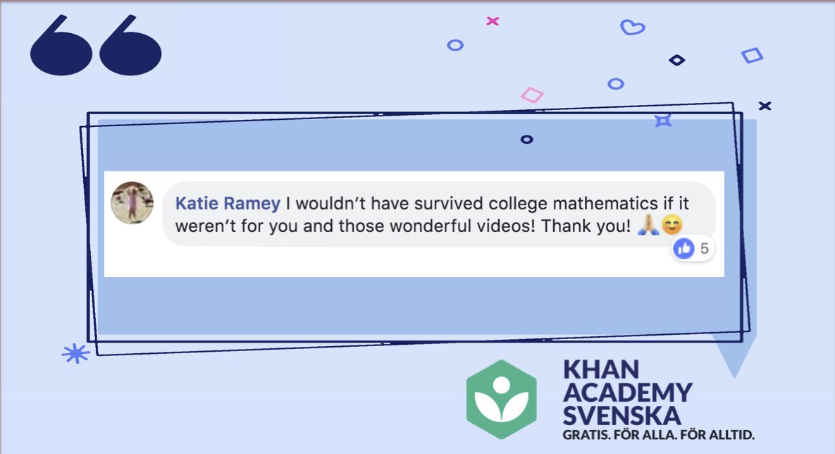 🙏 Hur mycket behöver du gilla något för att skriva om det?❤️

sv.khanacademy.org

#skola #Lärare #läromedel #utbpol #khanacademy #digitalskola #matematik
