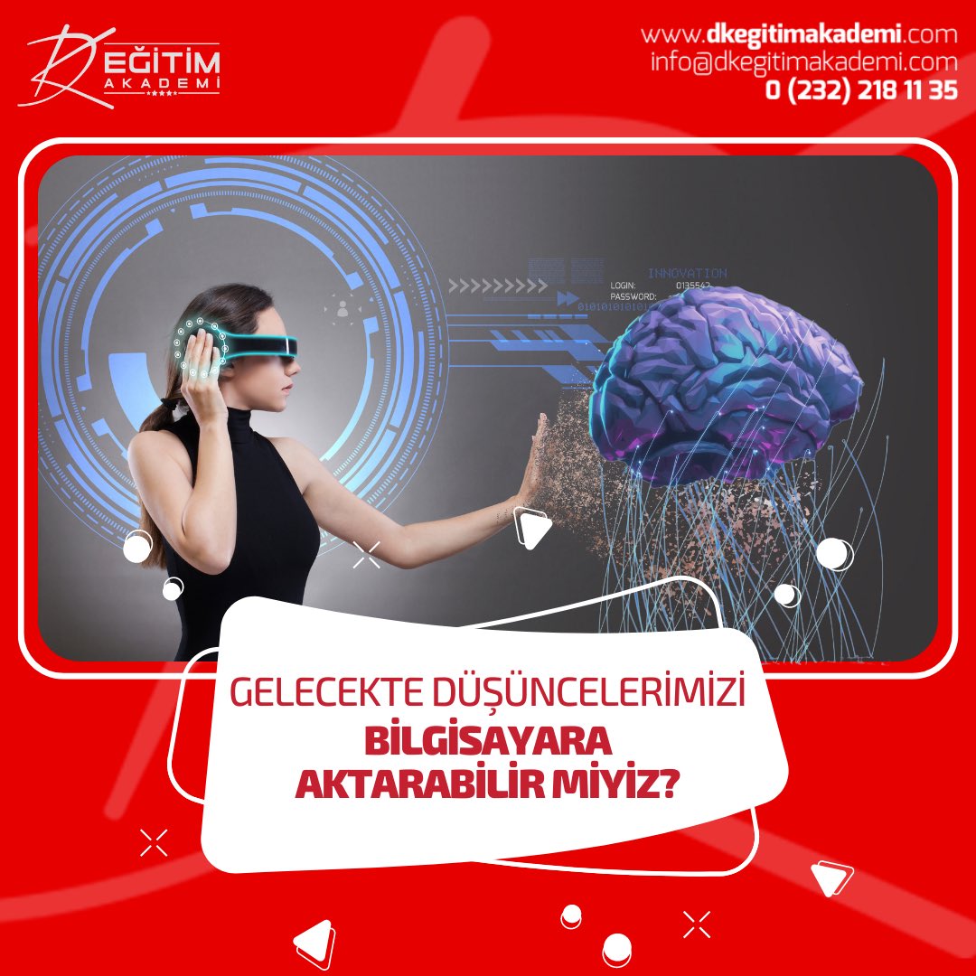 dkegitimakademi's tweet photo. Gelecekte insanların beyin-makine arayüzleri (BMI) kullanarak, düşüncelerini direk olarak bilgisayarlara ve diğer cihazlara aktarabilecekleridir.

#futurism #innovation #technology #braincomputerinterface #bcitech 

#dkegitimakademi
@dkegitimakademi

🌍 https://t.co/8IZjGtRruQ https://t.co/pRhlL6xn3o