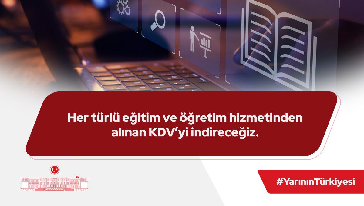 gencdevaantakya's tweet photo. Her türlü eğitim ve öğretim hizmetinden alınan KDV’yi indireceğiz.

#YarınınTürkiyesi https://t.co/F3qmR24259