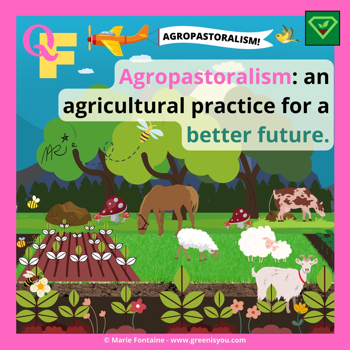Green_isYou's tweet image. 🌿🚜🌎 [Quick Fact] #Agropastoralism is a #sustainable farming practice combining animal #farming &amp;amp; crop cultivation, promoting carbon neutrality, resource efficiency and #biodiversity preservation 👉 tinyurl.com/2medwpfn 
#plant #carbonneutral #animals #bioeconomy #GreenisYou