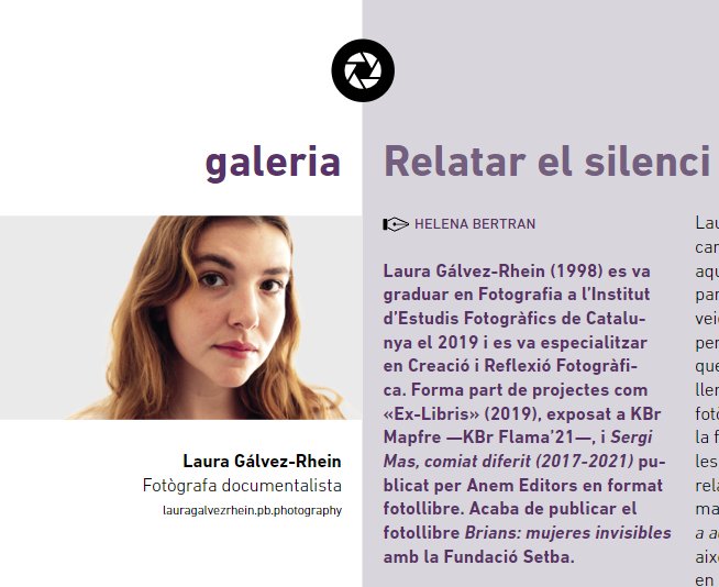 ✍️ <a href="/Helbertran/">Helena Bertran Callao</a>, crítica d'art a la <a href="/revista_mirall/">MIRALL</a> i documentalista del projecte 'Traspassant l'objectiu' 21/22 presenta les obres de la fotògrafa Laura Gálvez-Rhein 

raco.cat/index.php/Eine…