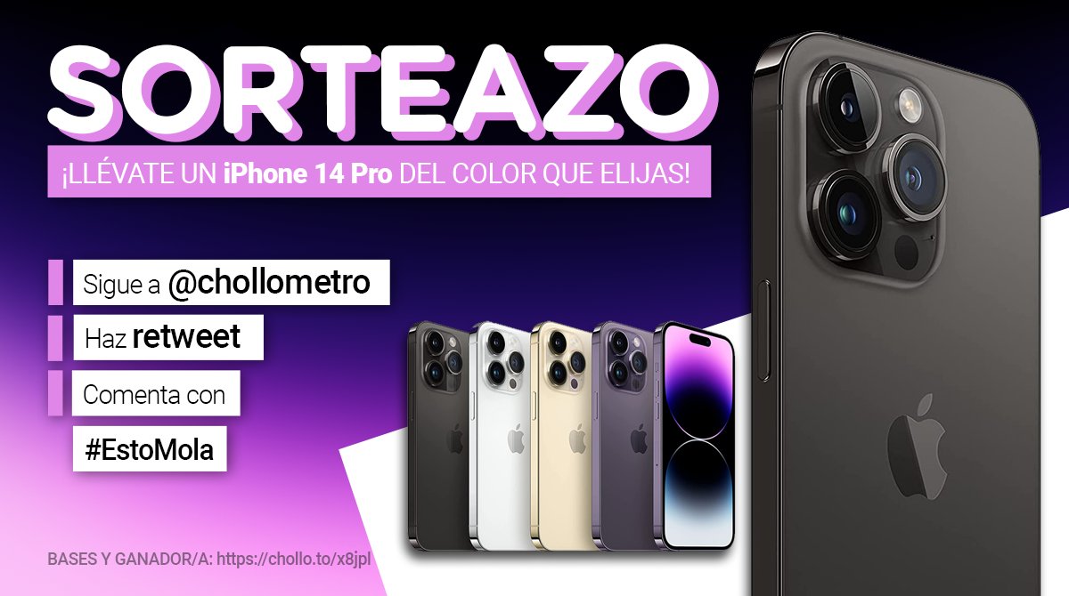 🔥🔥SEGUIMOS DE 𝗦𝗢𝗥𝗧𝗘𝗔𝗭𝗢!🔥🔥 NUEVO HASHTAG!

🔵 Síguenos
🔵 Haz Retweet
🔵 Comenta todas las veces que quieras con #EstoMola diciendo por qué tiene que ser para ti

Llévate este iPhone 14 Pro por la face! Vamosssss!