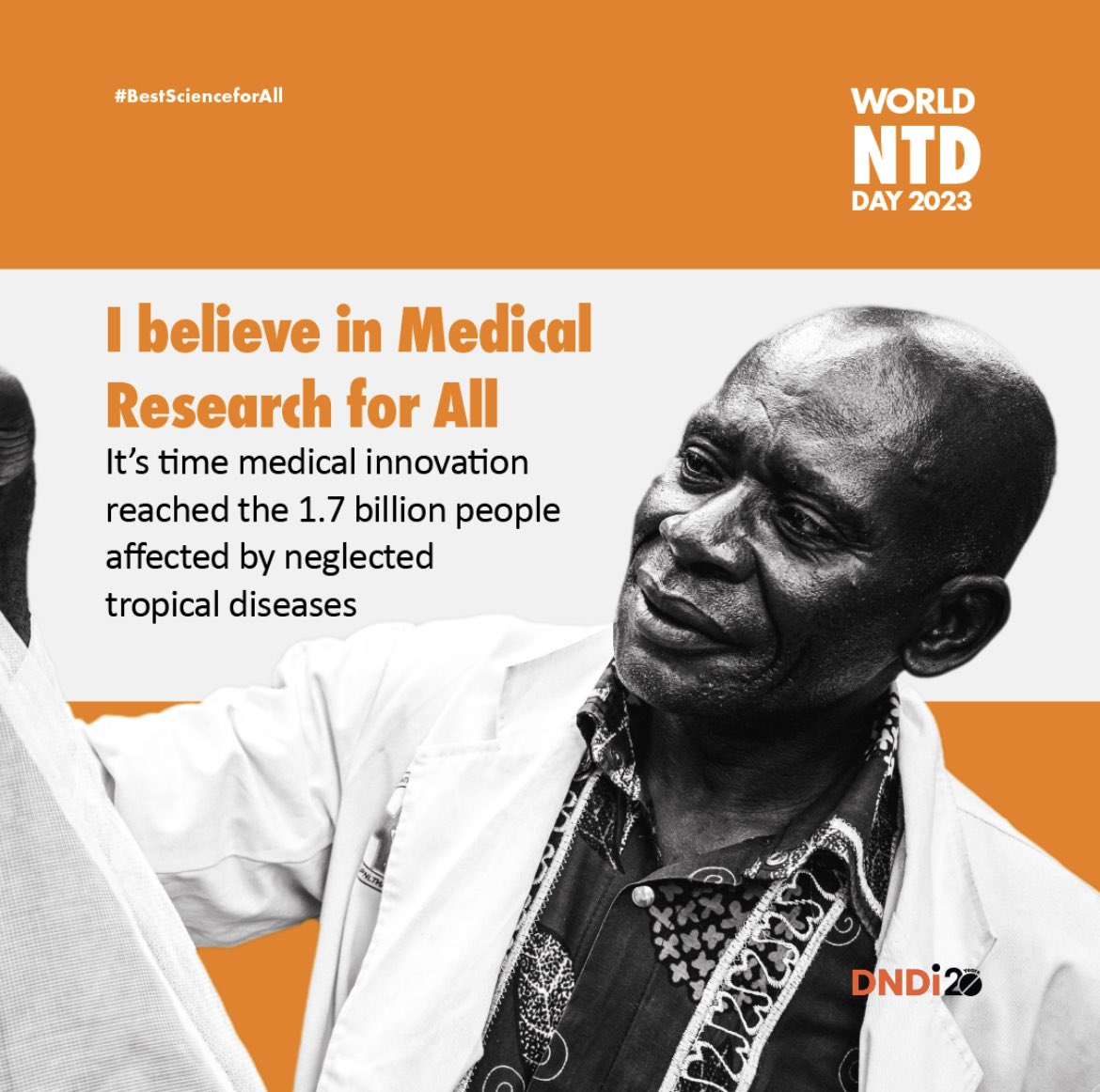 Today is #WorldNTDDay Let’s take the neglect out of #neglectedtropicaldiseases! By innovating together, we can develop better medicines for the 1.7 billion people affected by #NTDs #BestScienceforAll #100percentcommitted