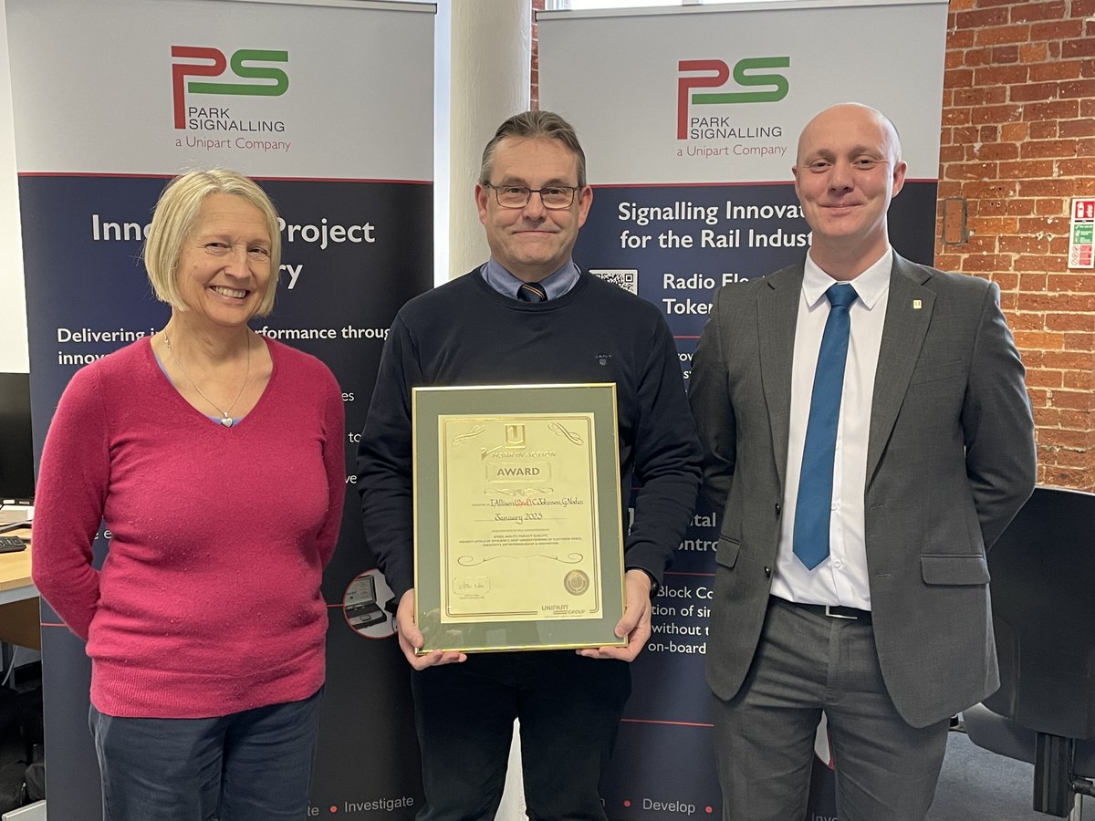 Well done to the team from Park Signalling for their Mark in Action award. They join three individuals from NHS Supply Chain who are all receiving awards for providing outstanding customer service.