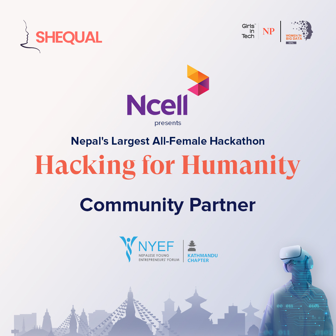 shequal_org's tweet photo. Announcing our Community Partner; @nyefnepal (Nepalese Young Entrepreneurs Forum) for @Ncell presents Nepal's Largest All female Hackathon; Hacking for Humanity!
#h4h #allfemalehackathon #hackathon #itshertime https://t.co/27FCh7AM20