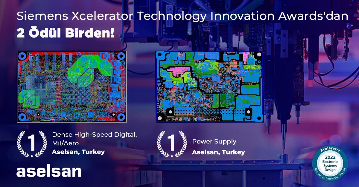 #ASELSAN tasarımlarına global ödül!

Baskı Devre Kartı teknolojilerinde dünyanın en prestijli yarışmalarından Siemens Xcelerator Technology Innovation Awards'ta "Aviyonik İşlemci" ve "Aviyonik Güç" kartlarımızla birincilik kazandık.

En iyiler arasında olmayı sürdüreceğiz.