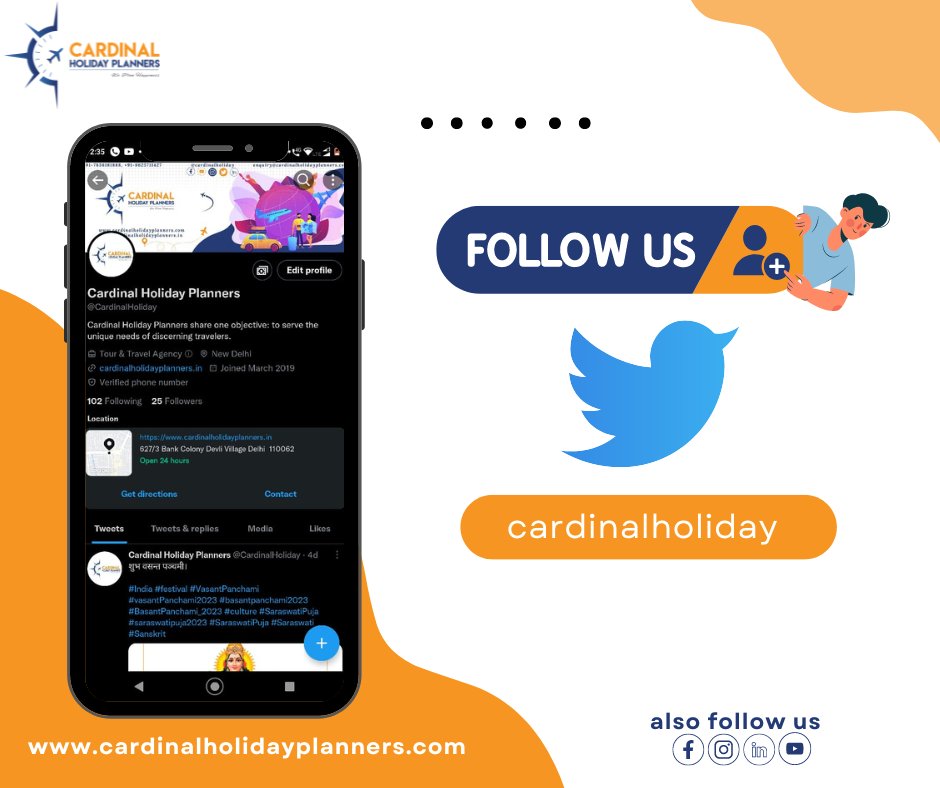 CardinalHoliday's tweet photo. Follow us on Twitter

https://t.co/4Q4RK2sanc

#cardinalholiday #Twitter #Tweets #TrendingNow #Travel #tourism #holiday #Cheapestflight #Facebook #YouTube #LinkedIn #Instagram https://t.co/gIDBpdSQxg