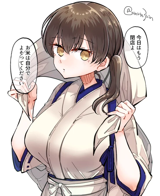 艦これらくがき。三越加賀さんに塩対応されたい欲とサイドテールの位置低めであってほしい気持ちを混ぜた 