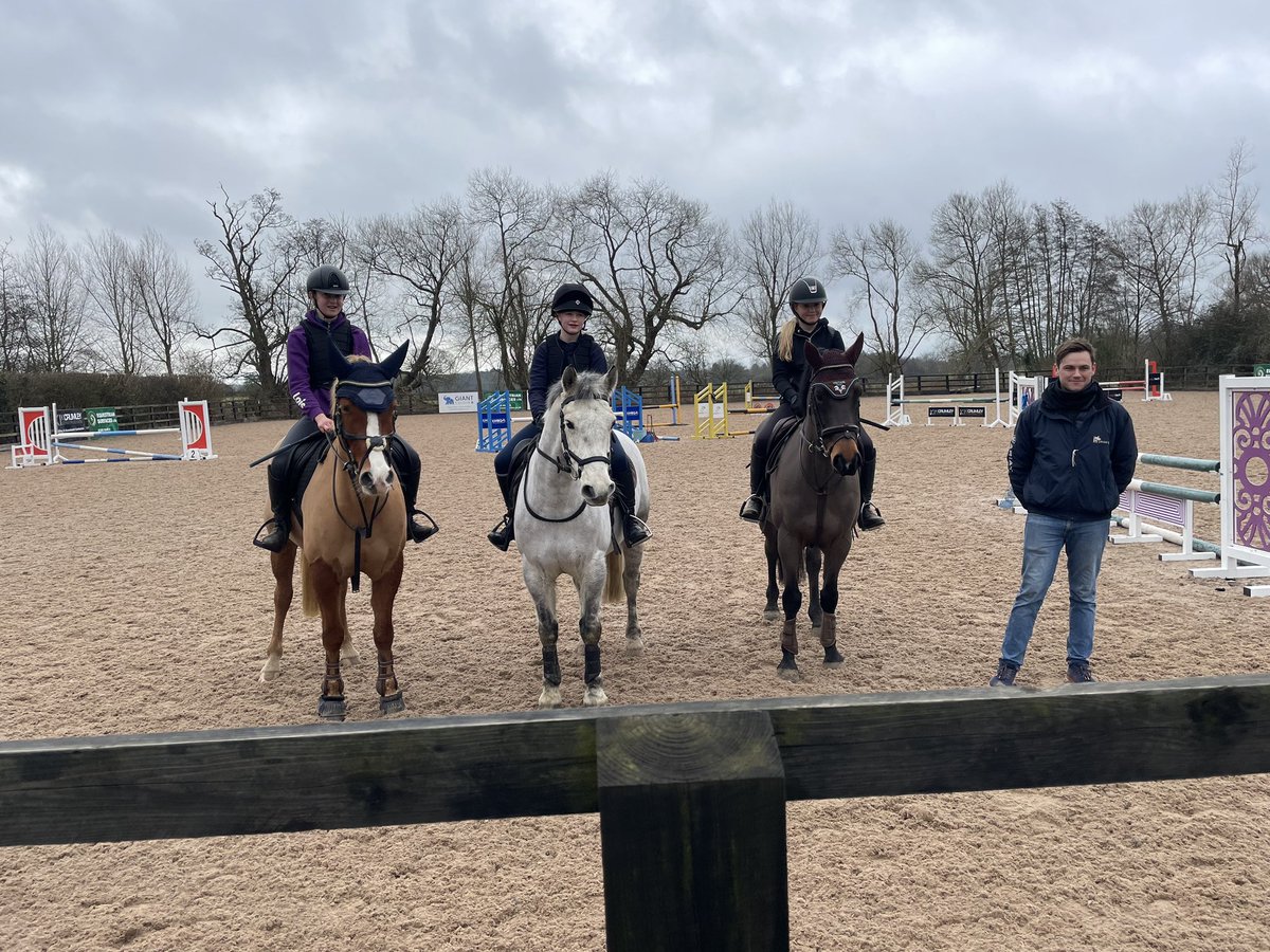 DunottarSport's tweet photo. Our equestrian team met up again this weekend! Lois with Simba, Libby with Lupin and Emily with Floofy! The team are looking forward to competing for their school soon🐴 #BeTogether #BeInspired https://t.co/14nQ8CPXYR