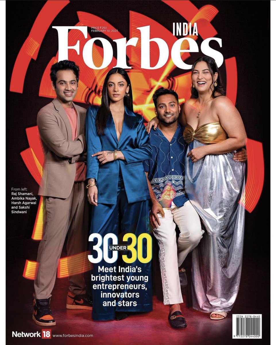 rajshamani's tweet photo. Crying &amp; thinking: you have given me so much love that I can never thank you enough for
At age 16, wrote on my wall that one day I will be on the cover of Forbes Magazine. 10 years later, here we are, Dreams do come true❤️ @ForbesIndia 
abhi tak samajh nahi aa raha ki kya hogya😭 https://t.co/PTtTglhY63