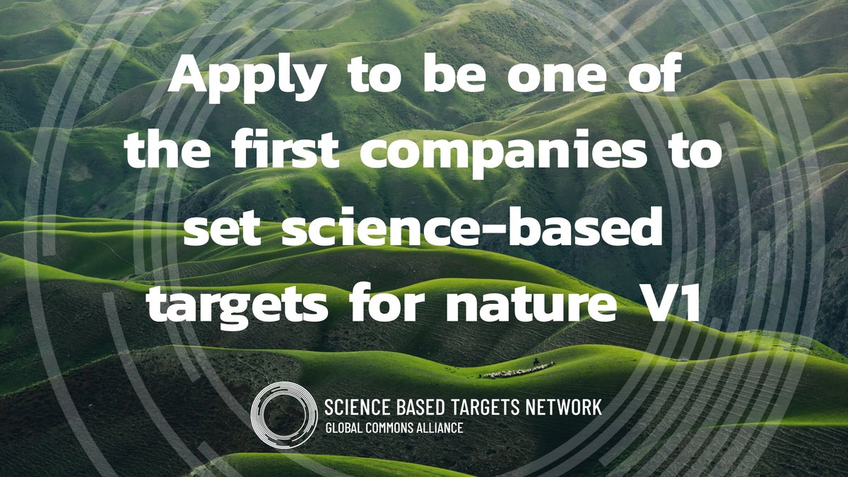 CapsCoalition's tweet image. How can companies take the first step towards shaping a #NaturePositive future?

Join @SBT_Network and participate in the validation group to set 🎯 #ScienceBasedTargets for #nature.

✍️ Apply by Feb 3: bit.ly/3XP6Z0k