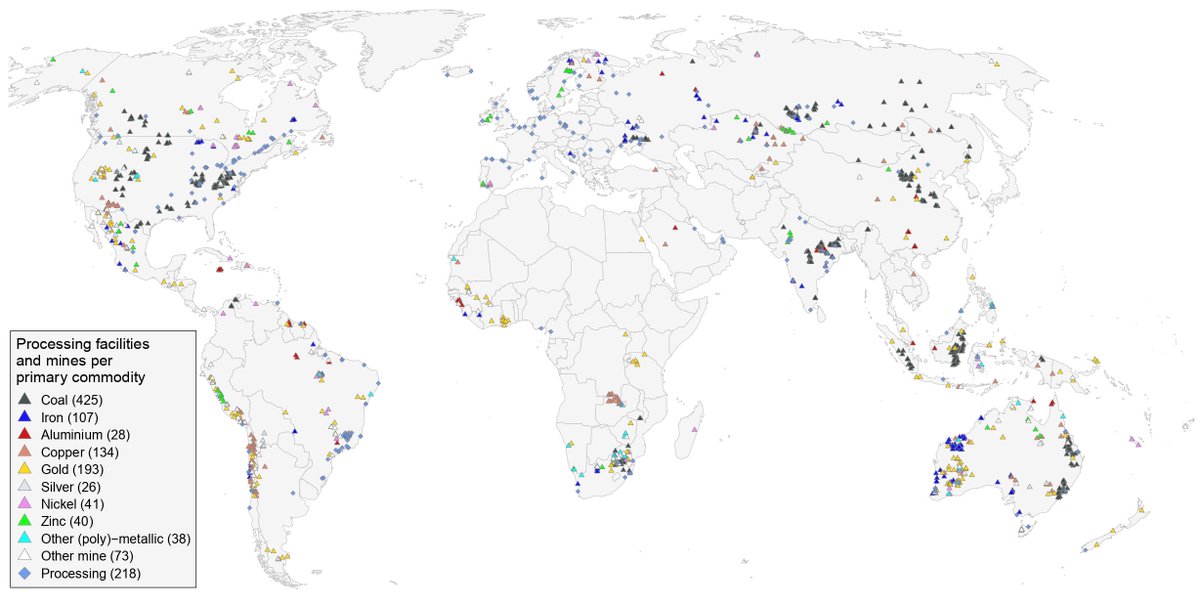 📢News from our FINEPRINT team members <a href="/SJasansky/">SimonJasansky</a>, Mirko Lieber, Stefan Giljum, and <a href="/victor_maus/">Victor Maus</a>: Their latest <a href="/ScientificData/">Scientific Data</a> paper containing 🌎global coal and metal mine production data for 1171 individual mines was published
👉nature.com/articles/s4159…