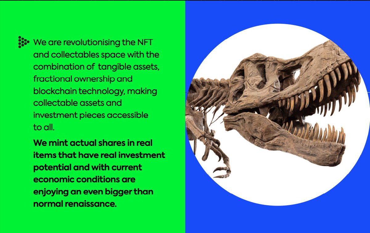 We are creating a new type of NFT,  Physical Item Fractional NFTs or 'PiNFTs' will revolutionise the NFT and Rare Collectibles markets, giving everyone a chance to own a piece of something fantastic without having to worry about storing valuable rare collectible items.#NFTs