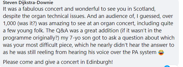 CairdHallDundee's tweet photo. Thanks to the lovely members of the audience who posted supportive comments about their experience at @AnnaLapwood's concert on Saturday. Seeing new faces and old friends was truly uplifting, and we are delighted the first concert celebrating our centenary was so well received. https://t.co/j2eMFFTvNO