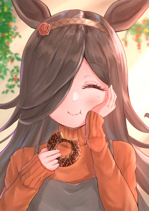 ドーナツうまー、のライスちゃん#ライスシャワー 