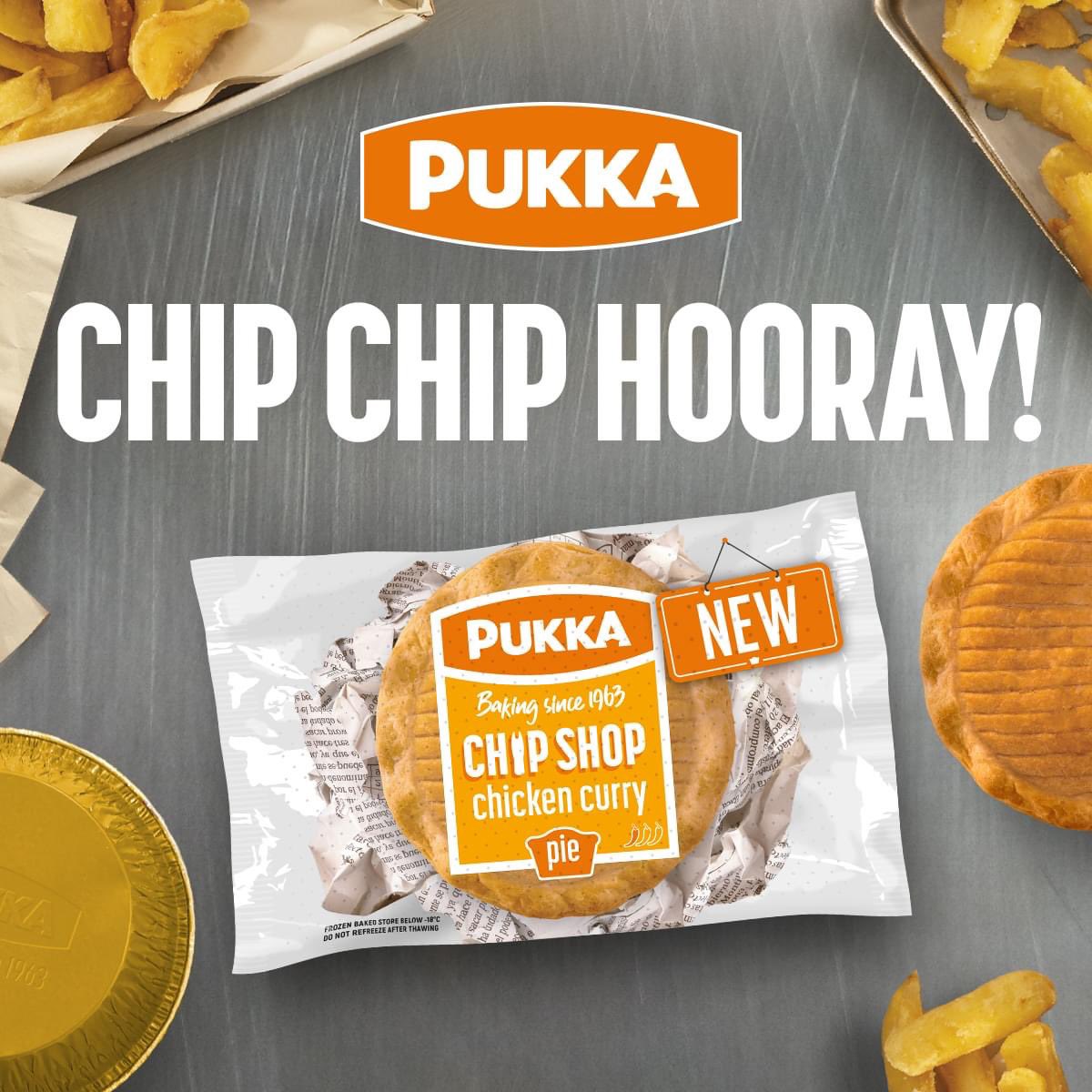 NEW PRODUCT LAUNCH
<a href="/PukkaPies/">Pukka Pies</a> new Chip Shop Chicken Curry Pie is now available! Order yours today for the discounted price of £13.50 for 12 pies.

P.O.S available to help promote to your customers

Contact our Sales Team on 01482 324997

#pukkapies #chipshop #curry #specialoffer