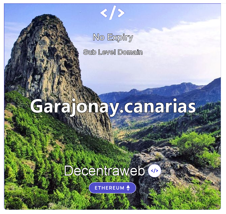 Buenos días
Hoy 2 nombres Canarios Gara y Jonay. 
disfruta también de este maravilloso parque situado en La Gomera
#gara #jonay #nombres #canarias100x100 #guanche #Web3Names #garajonay #gomera #nft