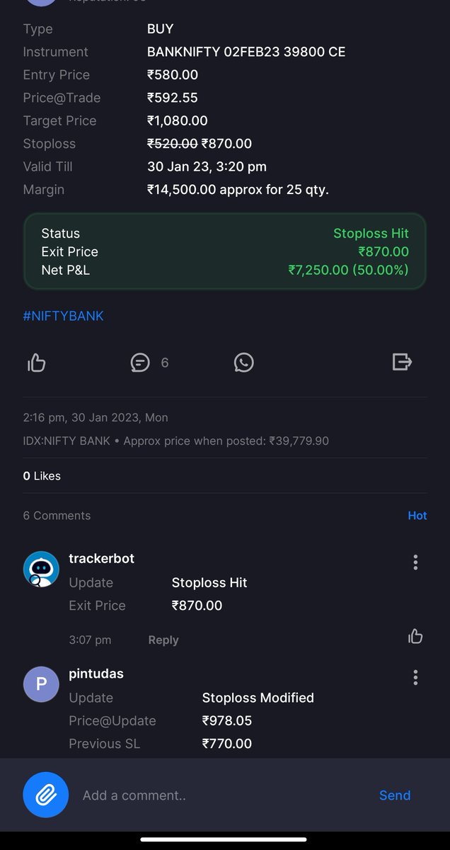 SubtleEyesForSL's tweet photo. @870 trailing hit. 7250/- made with only one lot. https://t.co/MeiZj5e9OJ