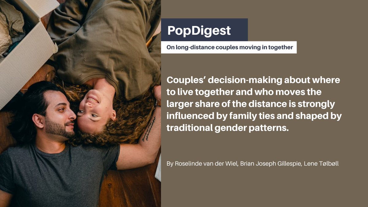 Population Europe (@populationeu) on Twitter photo 🏩 Who moves to whom?
In our latest #PopDigest <a href="/RoselindeVDWiel/">Roselinde van der Wiel</a>, Brian Gillespie (<a href="/univgroningen/">University of Groningen</a>) & Lene Tølbøll (@aalborg_union) explore the effects of local ties to family and gender asymmetries on couples' decision-making when moving in together.
📖 bit.ly/3R4U9si 🏩 Who moves to whom?
In our latest #PopDigest <a href="/RoselindeVDWiel/">Roselinde van der Wiel</a>, Brian Gillespie (<a href="/univgroningen/">University of Groningen</a>) & Lene Tølbøll (@aalborg_union) explore the effects of local ties to family and gender asymmetries on couples' decision-making when moving in together.
📖 bit.ly/3R4U9si