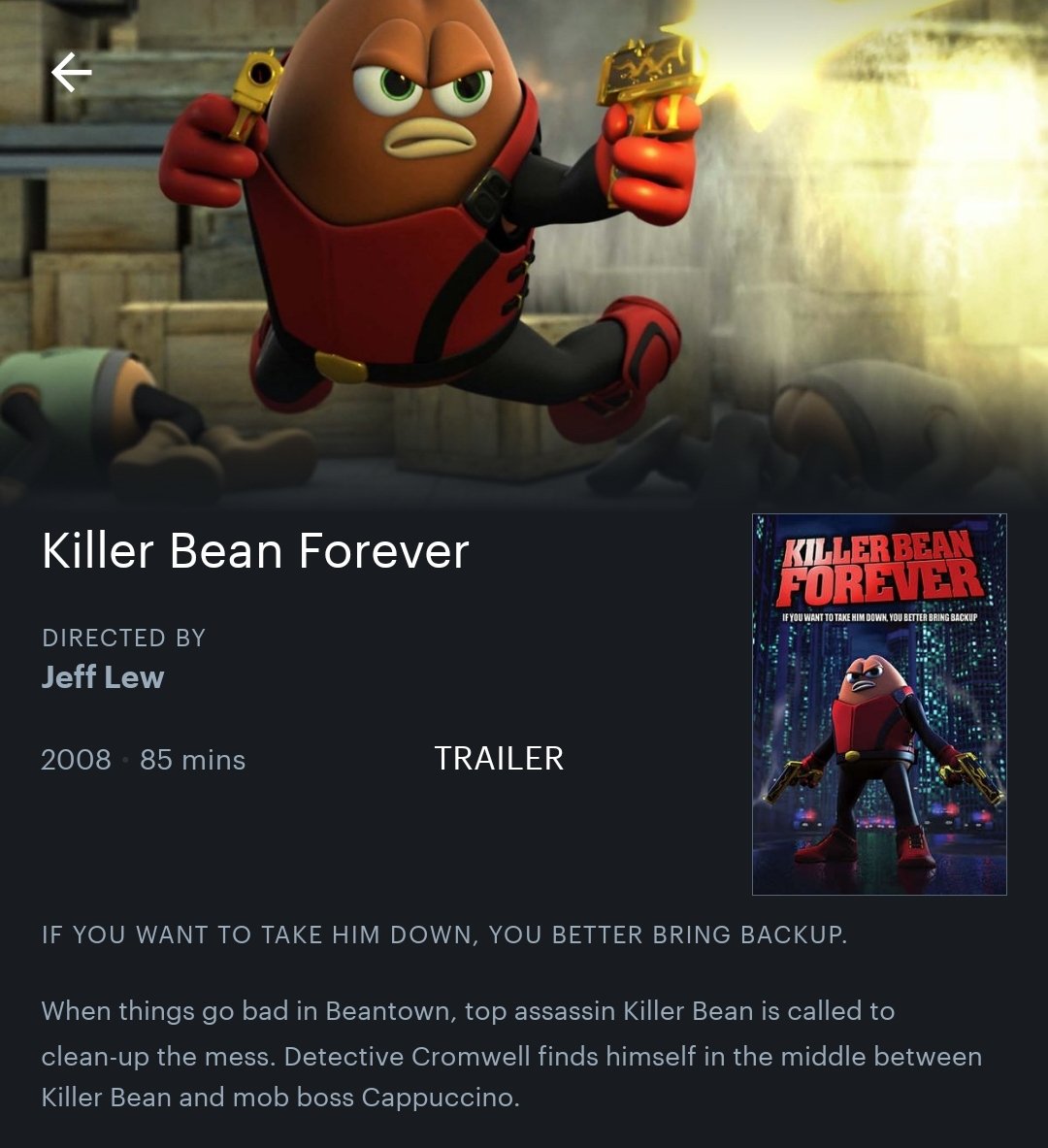 Joey Echeverria on Twitter "it's wild that Killer Bean Forever is on