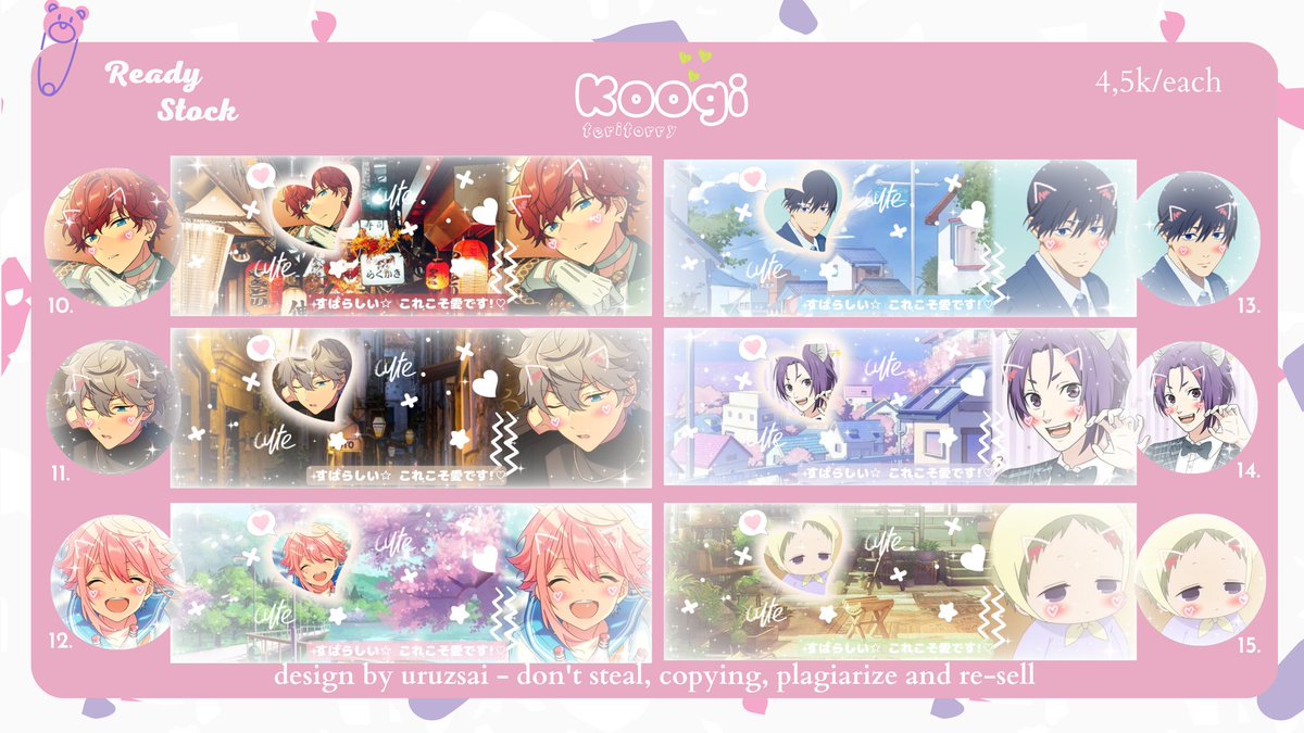 Help RT boleh ?? Sankyu 😣💓

Hai, koogi bawa layout ready 2D (Genshin, Anime, Enstar). Price on pict, ava png only 🫂

Bisa di take jam 18:30 wib ~
Yg minat bisa DM aku di jam itu ya..
Untuk book sm req fee +500p/ea ~
Mari jajan ~
#zonauang #zonajajan